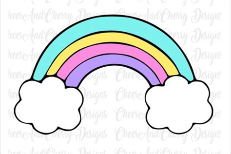 Rainbow Svg Rainbow Clouds Svg Files for Cricut Silhouette - Etsy