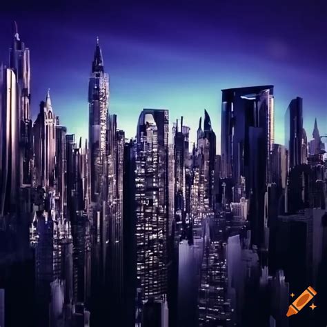 Photorealistic futuristic city skyline on Craiyon