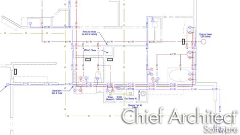 Creating Gas, HVAC, and Plumbing Lines in a Floor Plan