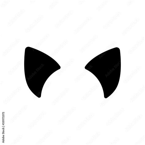 Cat Ears, Simple Black Symbol On Transparent Background, 42% OFF