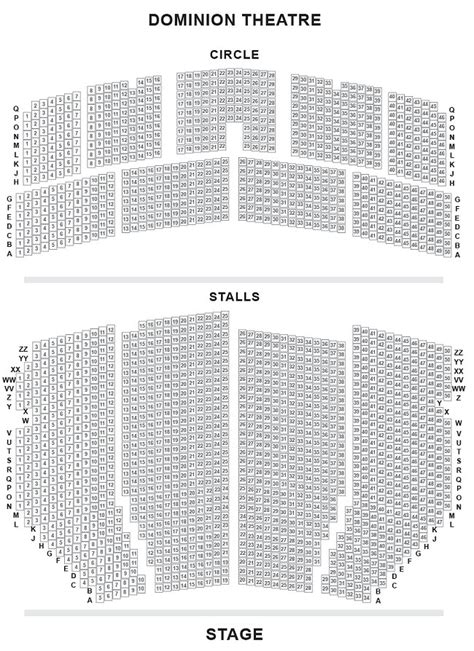 Dominion Theatre London Seating Plan