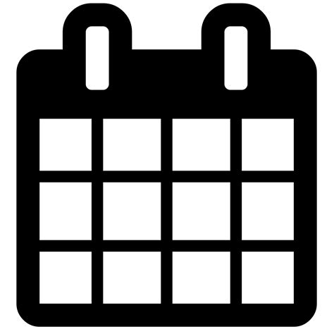 Calendar Icon Png Black #184835 - Free Icons Library