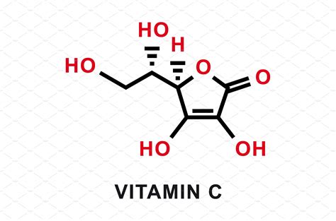 Vitamin C chemical formula. Vitamin | Vector Graphics ~ Creative Market