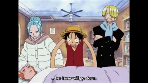 One Piece ~ Luffy tries to cheer Sick Nami up - YouTube