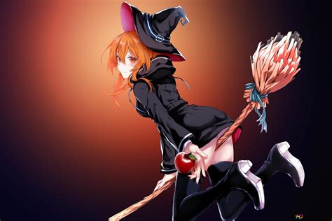 Witch Girl Anime 4K wallpaper download