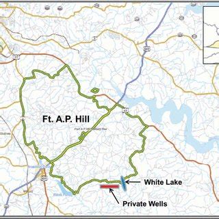 Fort A.P. Hill impact areas and delineated AOI, modified from EA ...