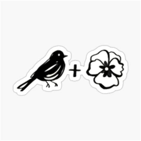 "Finch and Violet Symbols" Sticker for Sale by livingsunflower | Redbubble