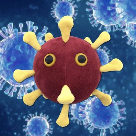 Coronavirus COVID-19 Giant Microbe Plush 12cm - Yellow Octopus