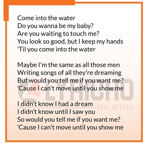 Come Into the Water - Mitski Song Lyrics | Come Into the Water English ...