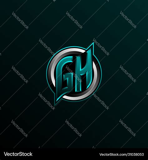 Initial gh logo design Royalty Free Vector Image