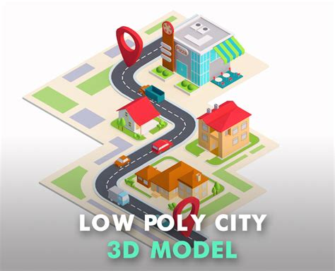 Low poly City 3d model - FlippedNormals