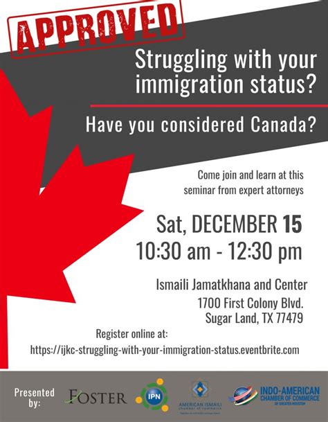 Struggling with your Immigration Status? – Seminar | The Indo-American ...