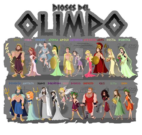 Dioses del Olimpo by rebenke | Titanes mitologia griega, Mitología ...