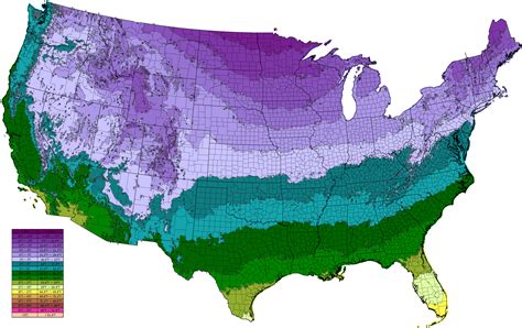 Average temperature of coldest month (January) in °C (Data from PRISM ...