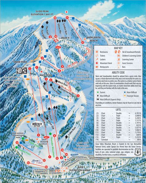 Snow Valley Trail Map | OnTheSnow