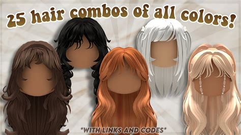 25 ROBLOX HAIR COMBOS! *with links & codes* BLONDE, BROWN, BLACK ...