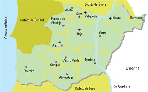 Baixo Alentejo Beja Mapa - Mapa Mundi