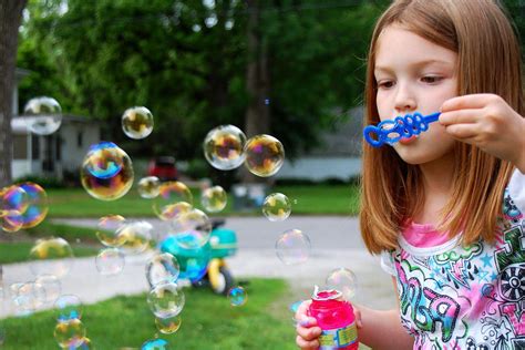 Child Girl Blowing Bubbles HD desktop wallpaper : Widescreen : High ...