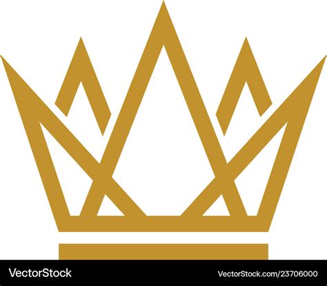 Crown logo template icon Royalty Free Vector Image