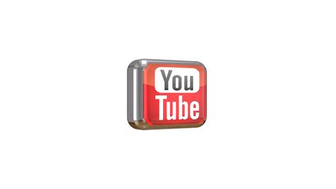 YouTube 3D Shiny Logo Free PNG High Quality - MTC TUTORIALS