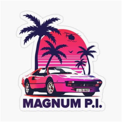 "Magnum Pi - Hawaii" Sticker by BadgerofWater | Redbubble