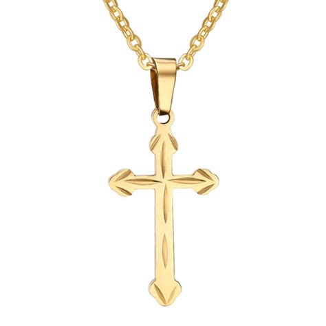 Gold Orthodox Cross Pendant Necklace for Men & Classy Men Co.