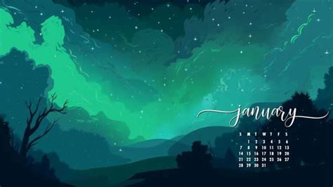 January 2024 Desktop Calendar Wallpaper - iXpap