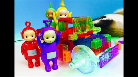 Light Up LEGO Truck Opening with TELETUBBIES TOYS and Funny KITTY ...