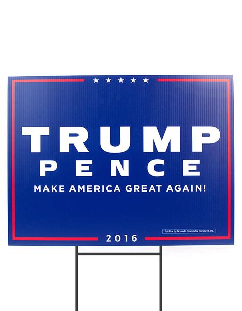 Official Trump-Pence 2016 Yard Sign - Blue - Set of 2 – Trump Make ...