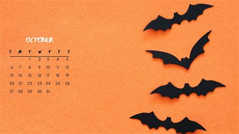 October Calendar | October calendar, Wallpaper, Desktop wallpaper