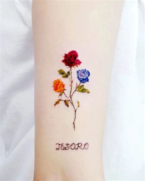 Update 76+ color flower tattoos best - vova.edu.vn