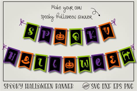 Spooky Halloween Banner DIY SVG File Graphic by Boertiek · Creative Fabrica