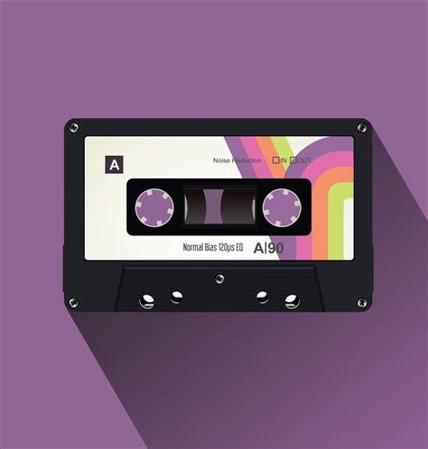 retRetro vintage cassette tape flat concept vector illustration 286630 ...