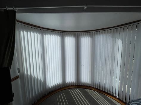 Curved Bay Window Vertical Blinds - Leicester Blinds Ltd Blinds & Shutters.