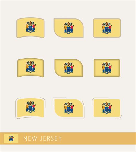 Vector flags of New Jersey, collection of New Jersey flags. 11691197 ...