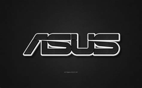 Download wallpapers Asus leather logo, black leather texture, emblem ...