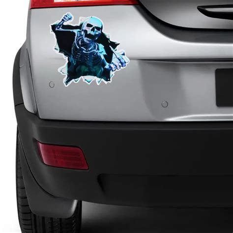 1Pcs Car Sticker 3D Skull Skeleton Decal Auto Window Body Hood Trunk ...