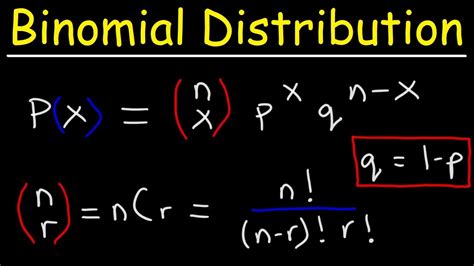 Finding The Probability of a Binomial Distribution Plus Mean & Standard ...