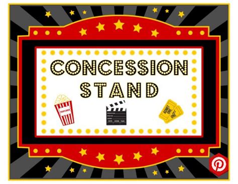 Download These Free Movie Night Printables - Concession Stand Sign. See ...