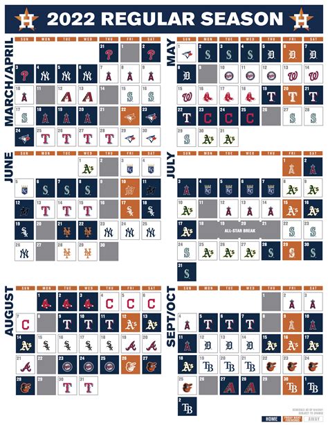 Astros 2023 Schedule Printable