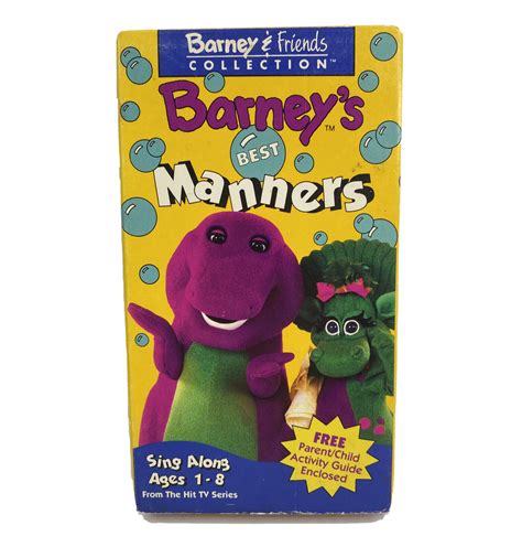 Barney And Friends Collection Barneys Best Manners VHS 1993 45986990211 ...