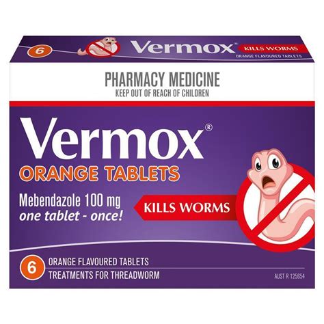 Mua Vermox Worming Treatment Orange Tablets 6 Tablets chính hãng 2022 ...