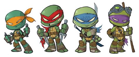 TMNT Chibi Sticker Set | The Red J Art Store