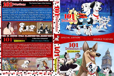 101 Dalmatians Double Feature dvd cover (1961-2003) R1 Custom