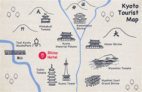 Surrounding Tourist Map - リノホテル京都 | 京都 西院 | 最寄駅より徒歩1分