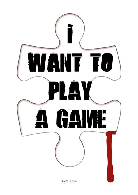 Zag 'I Want To Play A Game' Jigsaw Quote A4 Poster | Etsy