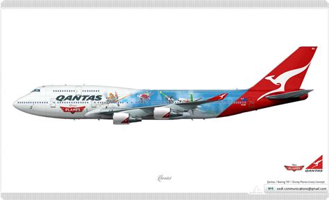 Qantas Livery concept | Qantas / Boeing 747 / Disney's Plane… | Flickr