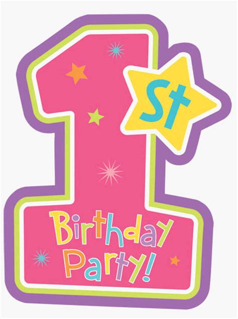 Number 1 One Birthday Clip Art Free Clipart Tideas Number 1 With ...