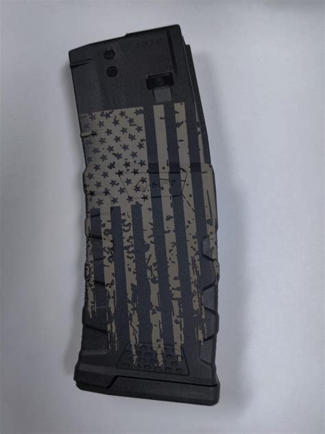 Mission First AR-15 30rd Magazine 5.56NATO Distressed American Flag ...