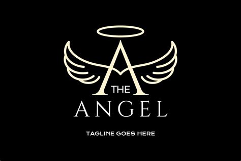 Golden Initial Letter A with Wings for Angel Logo Design Vector ...